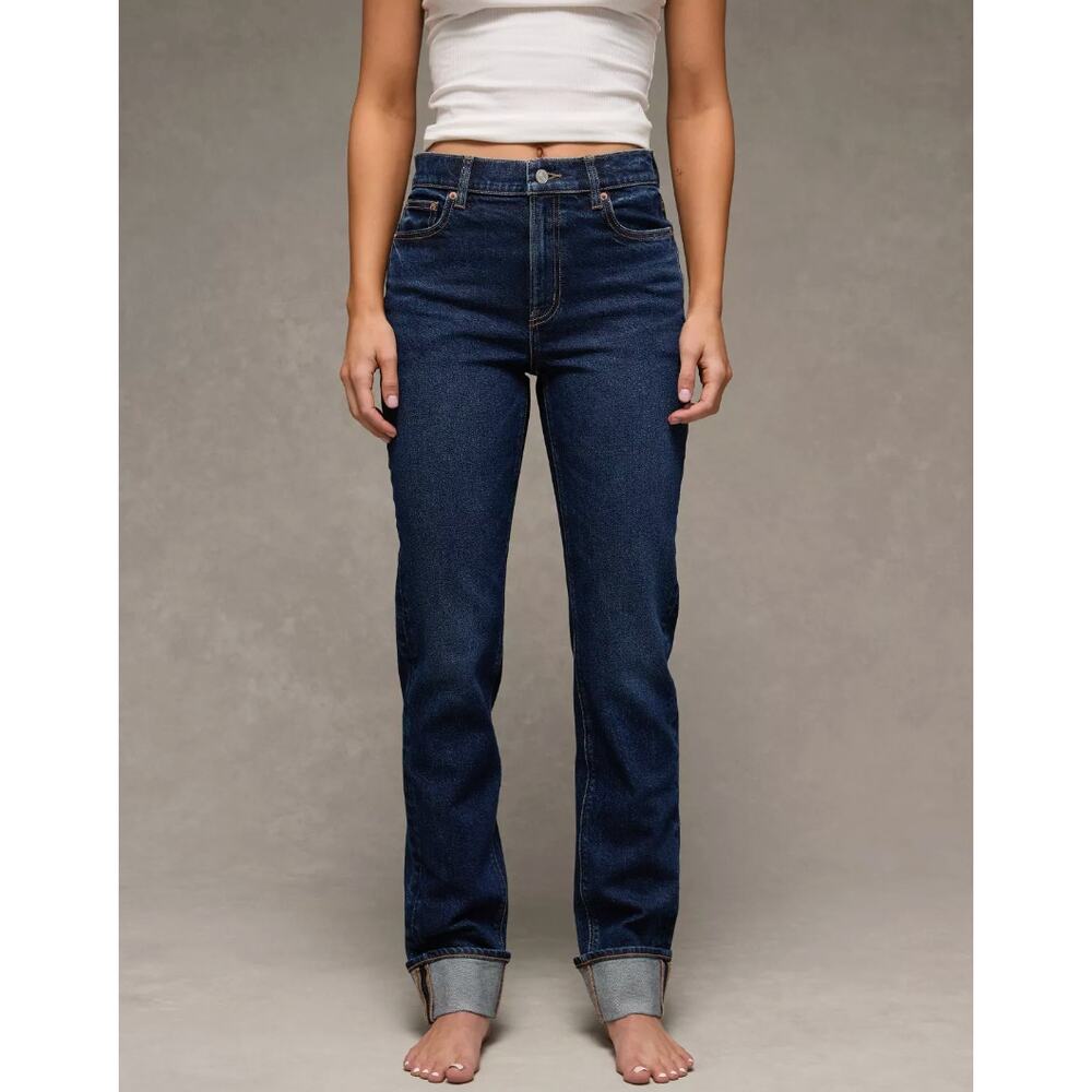 American Eagle Super High-Rise Straight jean size 0 Short